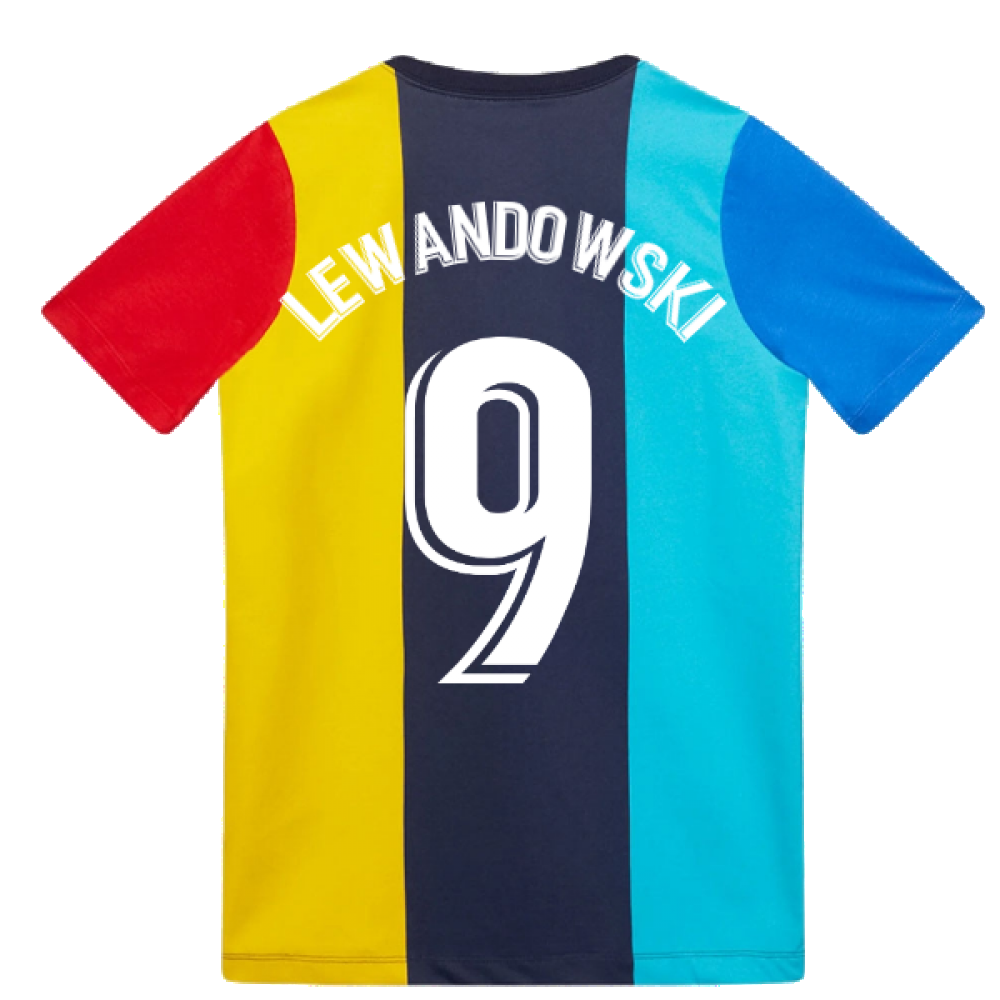 2022-2023 Barcelona Voice Tee (Obsidian) (LEWANDOWSKI 9)