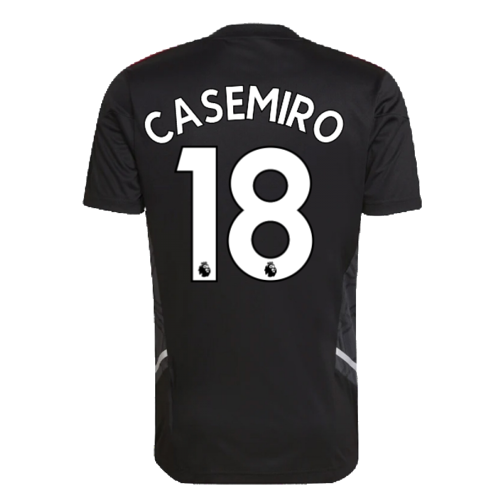 2022-2023 Man Utd Training Shirt (Black) (CASEMIRO 18)