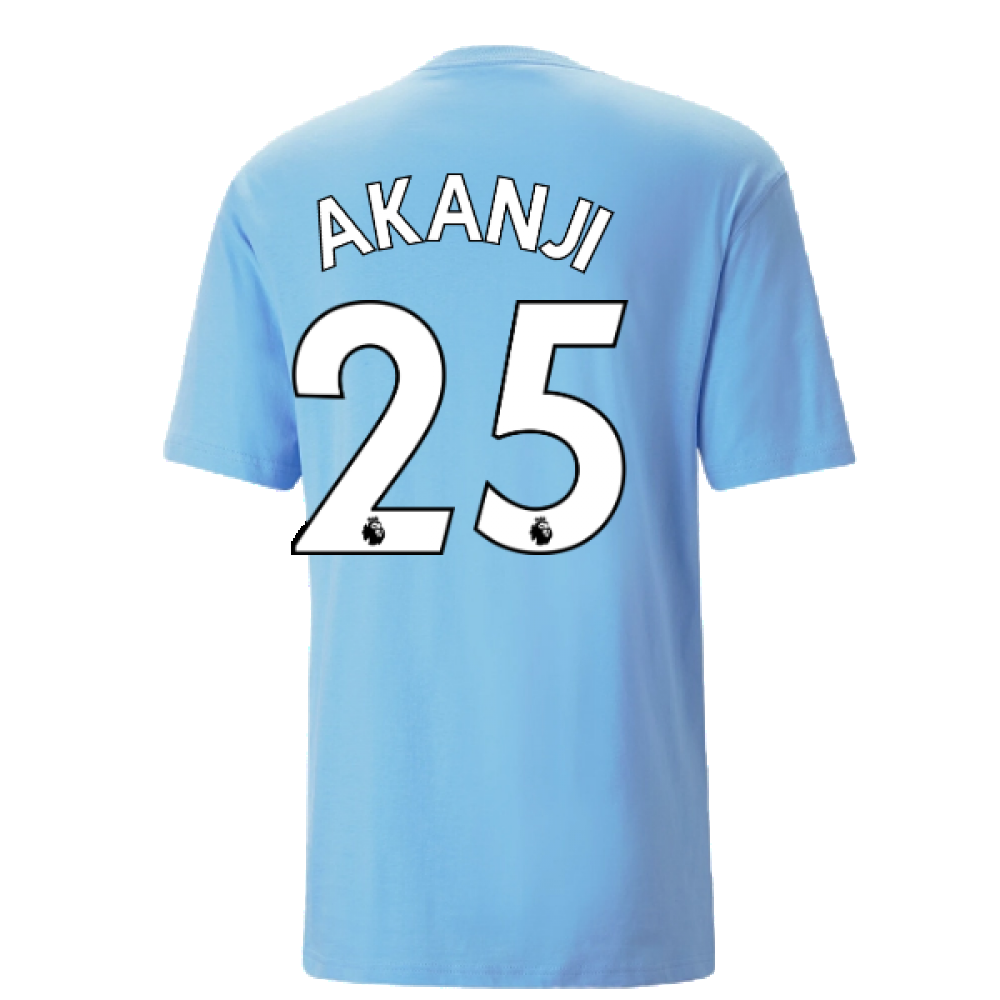 2022-2023 Man City FtblCulture Tee (Blue) (AKANJI 25)