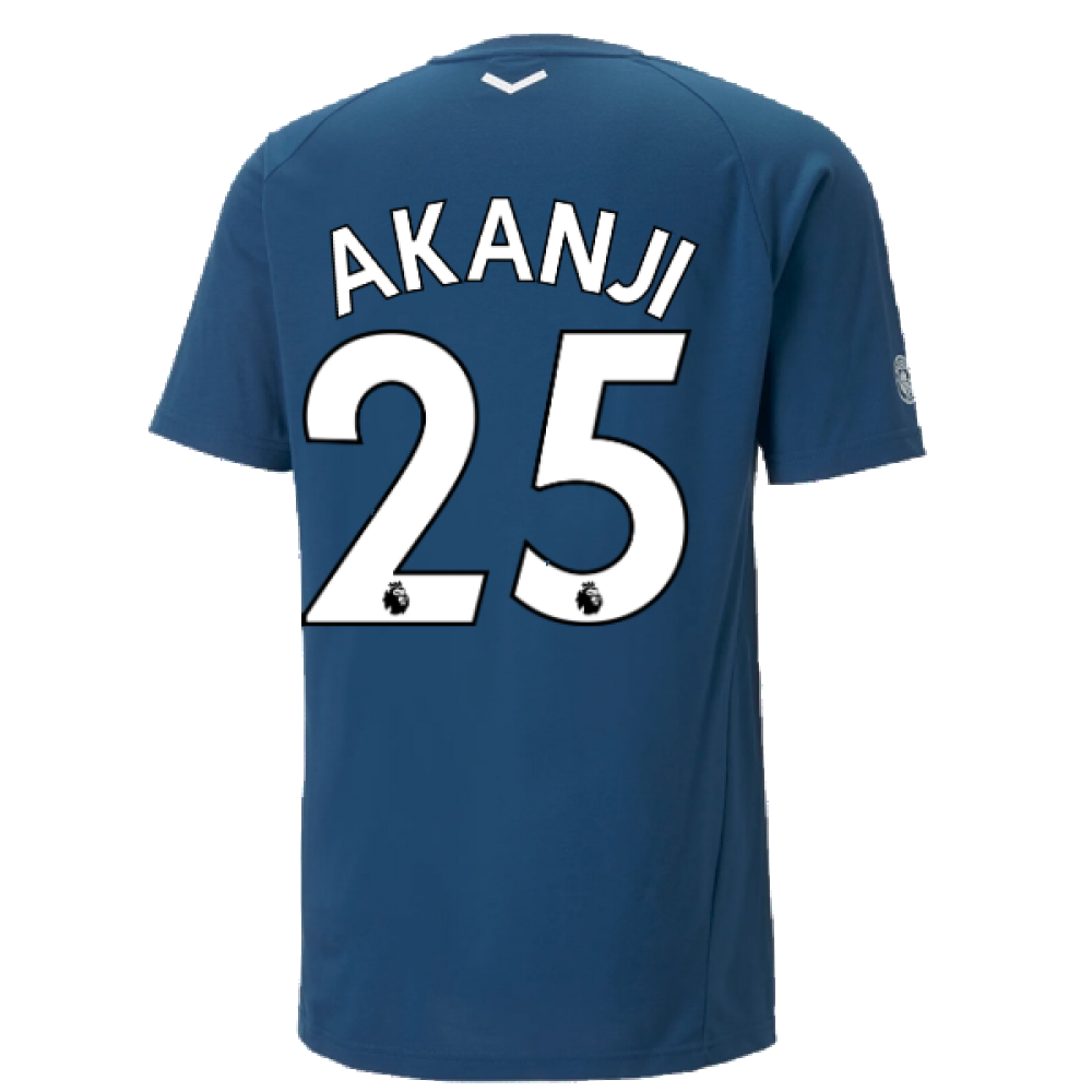 2022-2023 Man City Casuals Tee (Blue) (AKANJI 25)