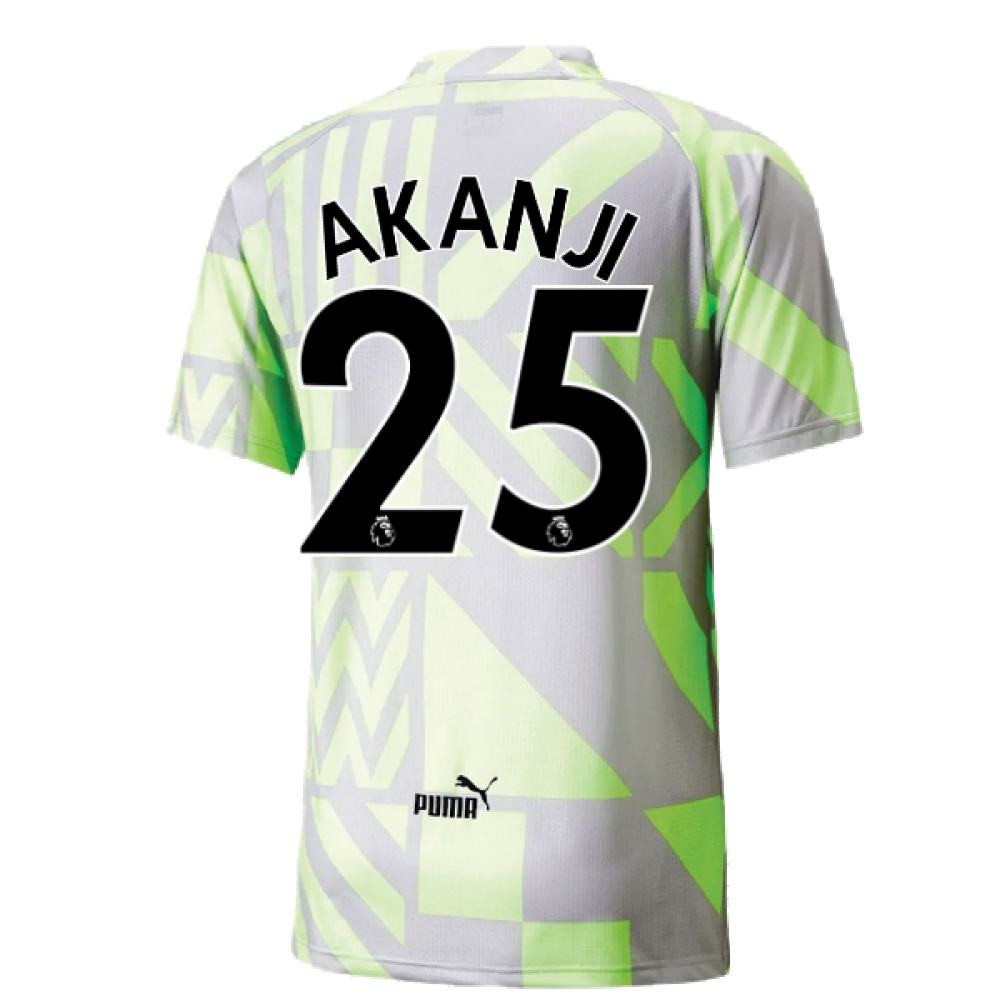 2022-2023 Man City Pre-Match Jersey (Grey Violet) (AKANJI 25)