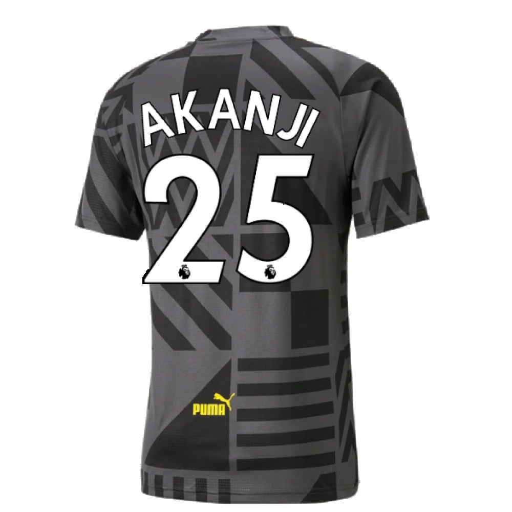 2022-2023 Man City Pre-Match Jersey (Black) (AKANJI 25)