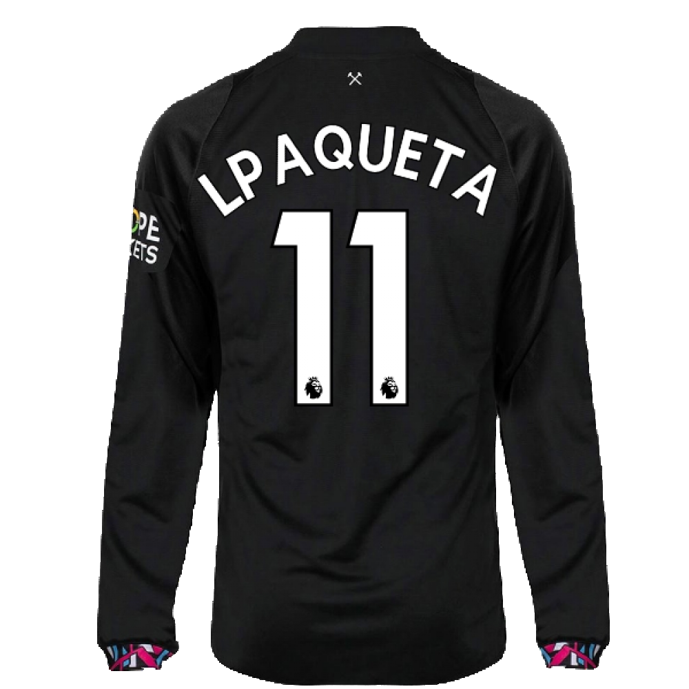 2022-2023 West Ham Long Sleeve Away Shirt (L PAQUETA 11)