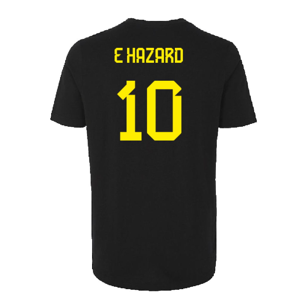 2022-2023 Belgium DNA Graphic Tee (Black) (E HAZARD 10)