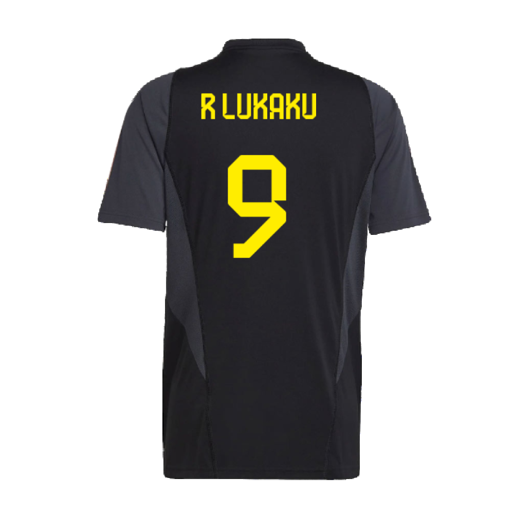 2022-2023 Belgium CO Tee (Black) (R LUKAKU 9)