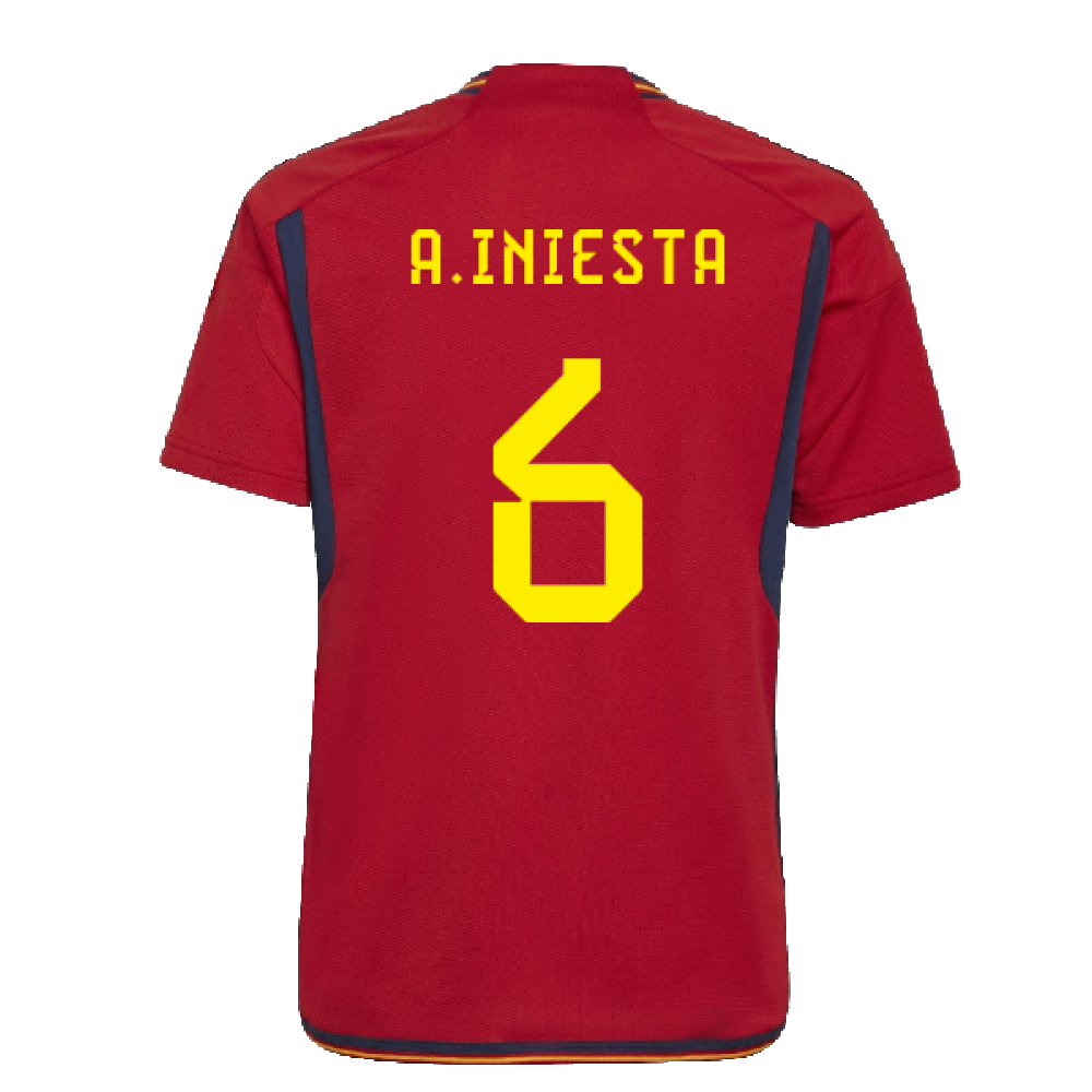 2022-2023 Spain Home Shirt (Kids) (A.Iniesta 6)