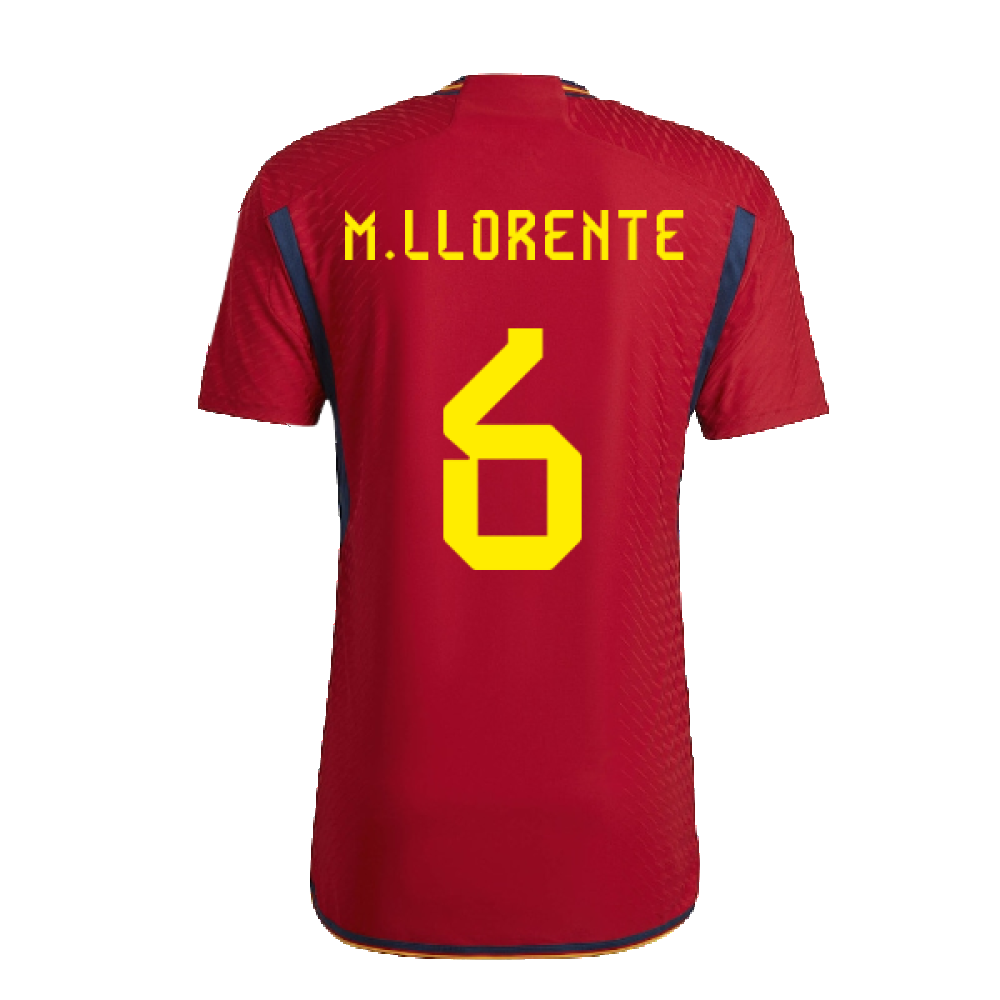 2022-2023 Spain Authentic Home Shirt (M.Llorente 6)