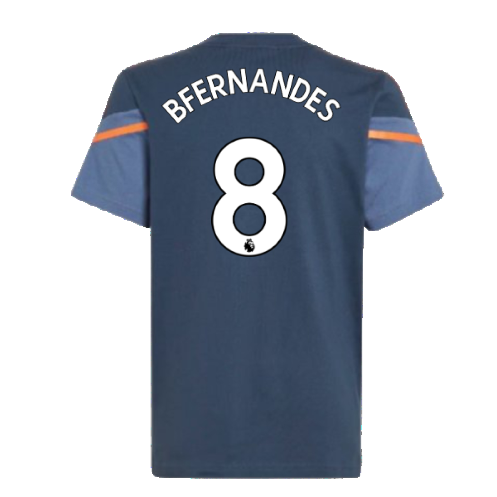 2022-2023 Man Utd Training Tee (Crew Navy) (B FERNANDES 8)