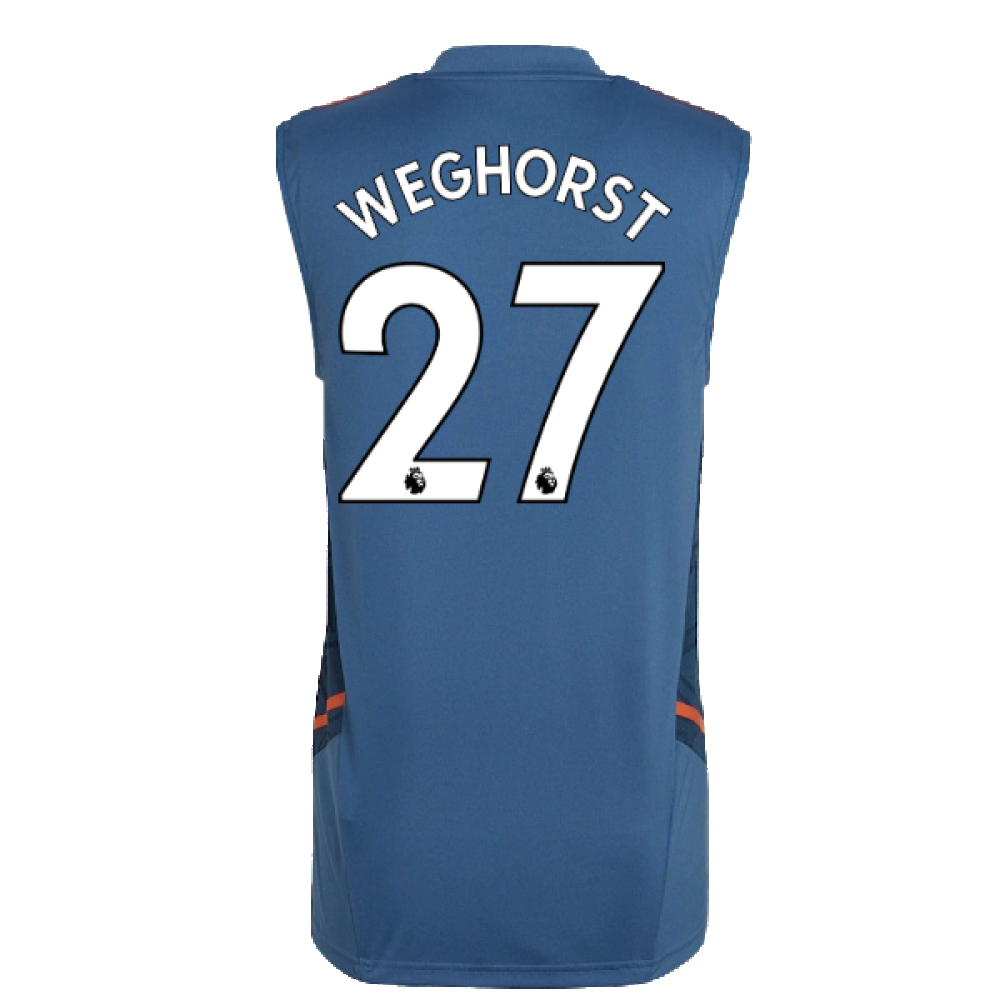 2022-2023 Man Utd Sleeveless Jersey (Blue) (Weghorst 27)