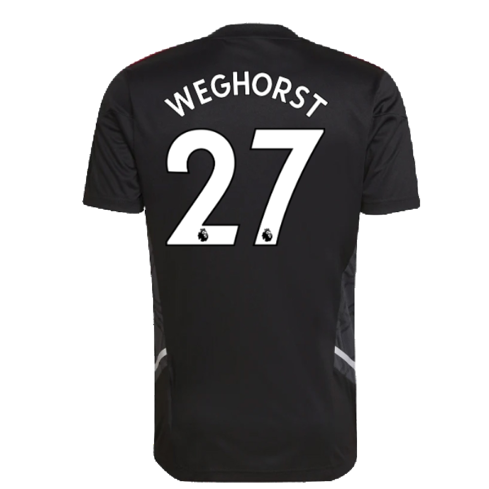 2022-2023 Man Utd Training Shirt (Black) (Weghorst 27)