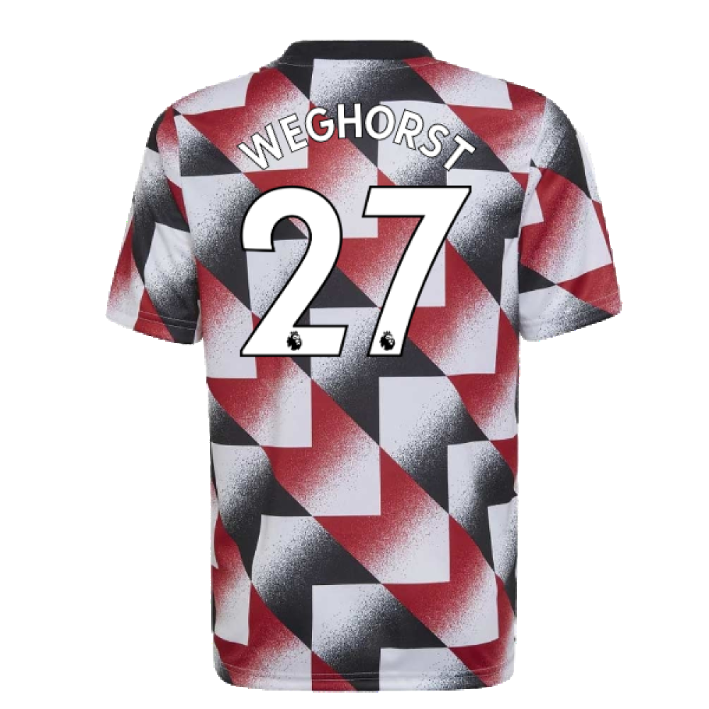 2022-2023 Man Utd Pre-Match Shirt (White) - Kids (Weghorst 27)