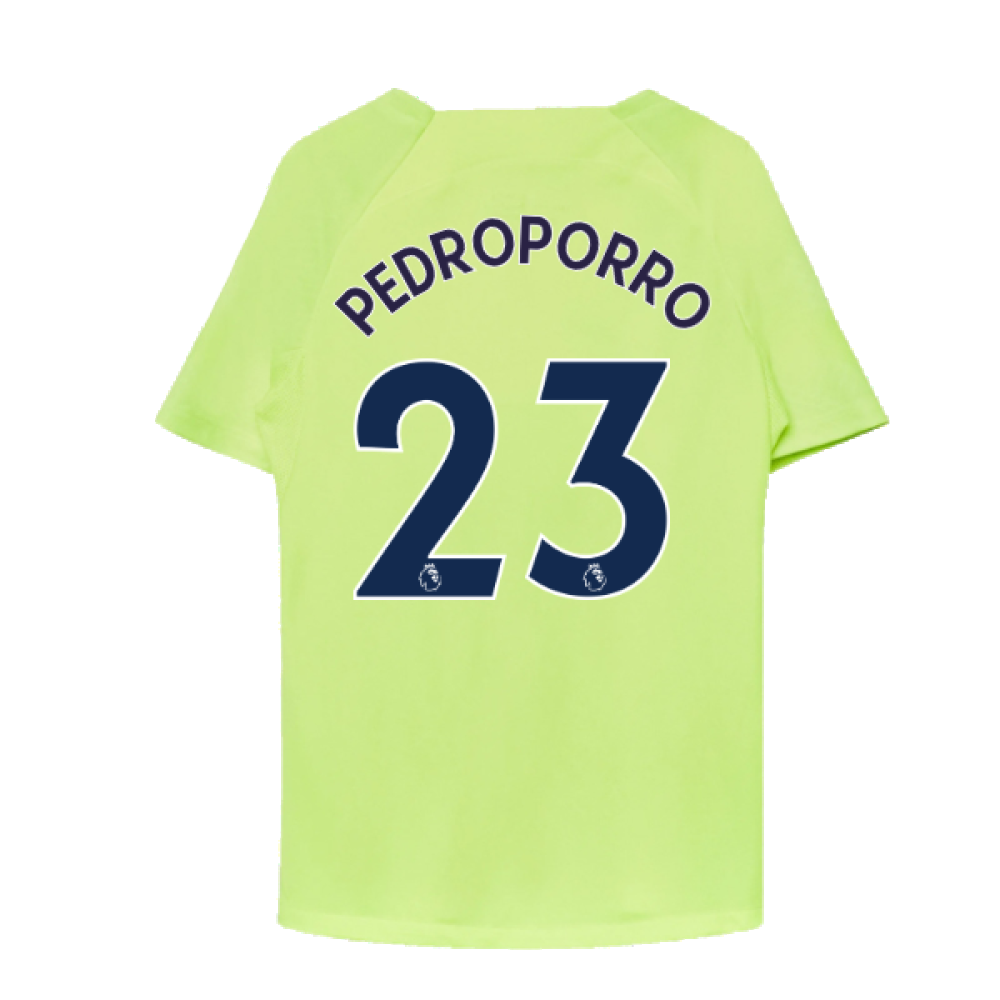 2022-2023 Tottenham Training Shirt (Volt) - Kids (Pedro Porro 23)