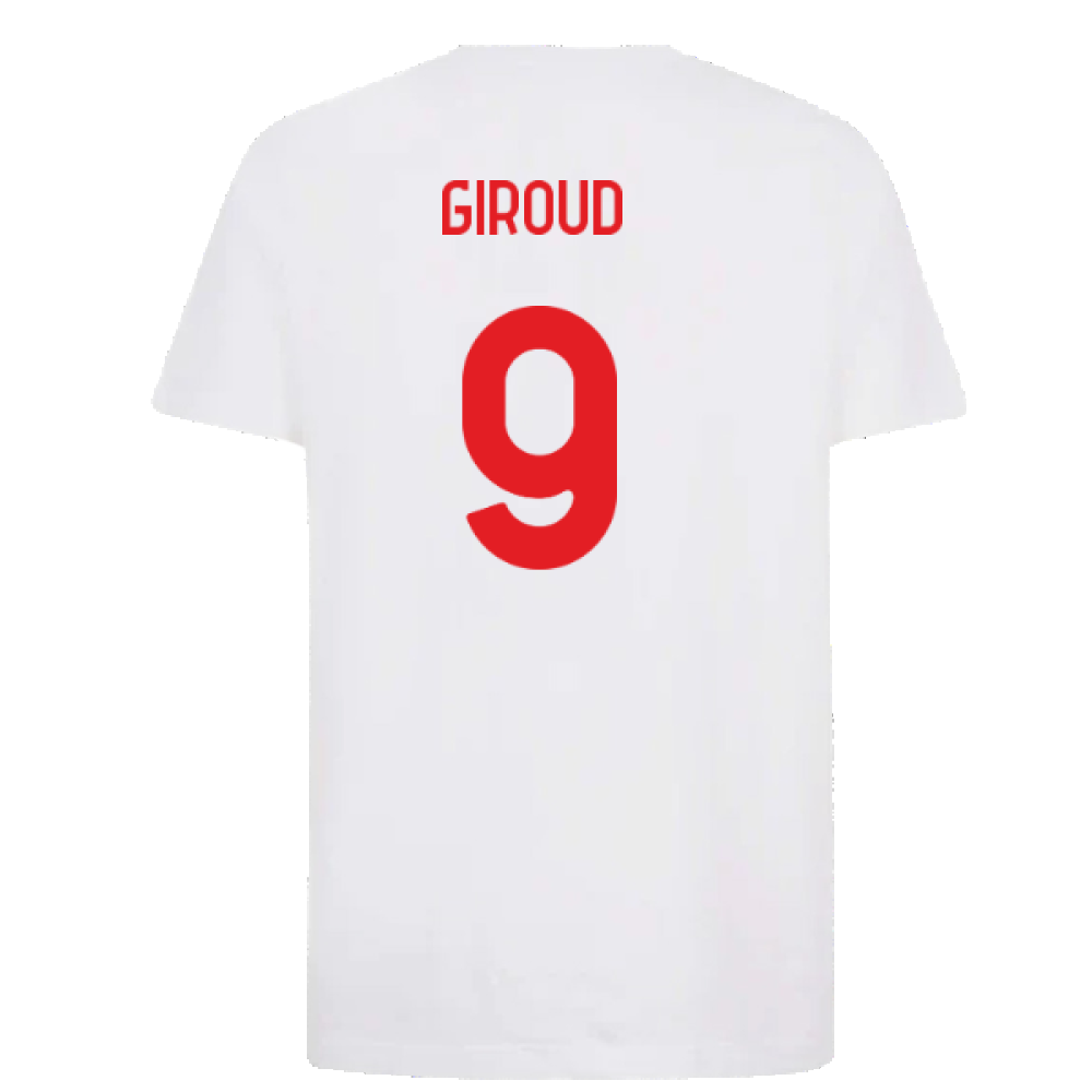 2022-2023 AC Milan FtblCore Tee (White) (Giroud 9)