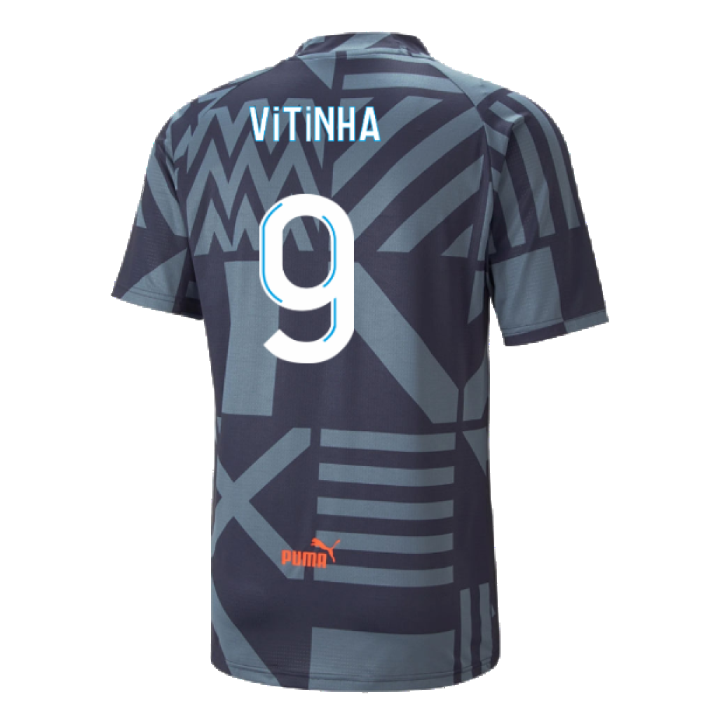 2022-2023 Marseille Pre-Match Jersey (French Night) (Vitinha 9)