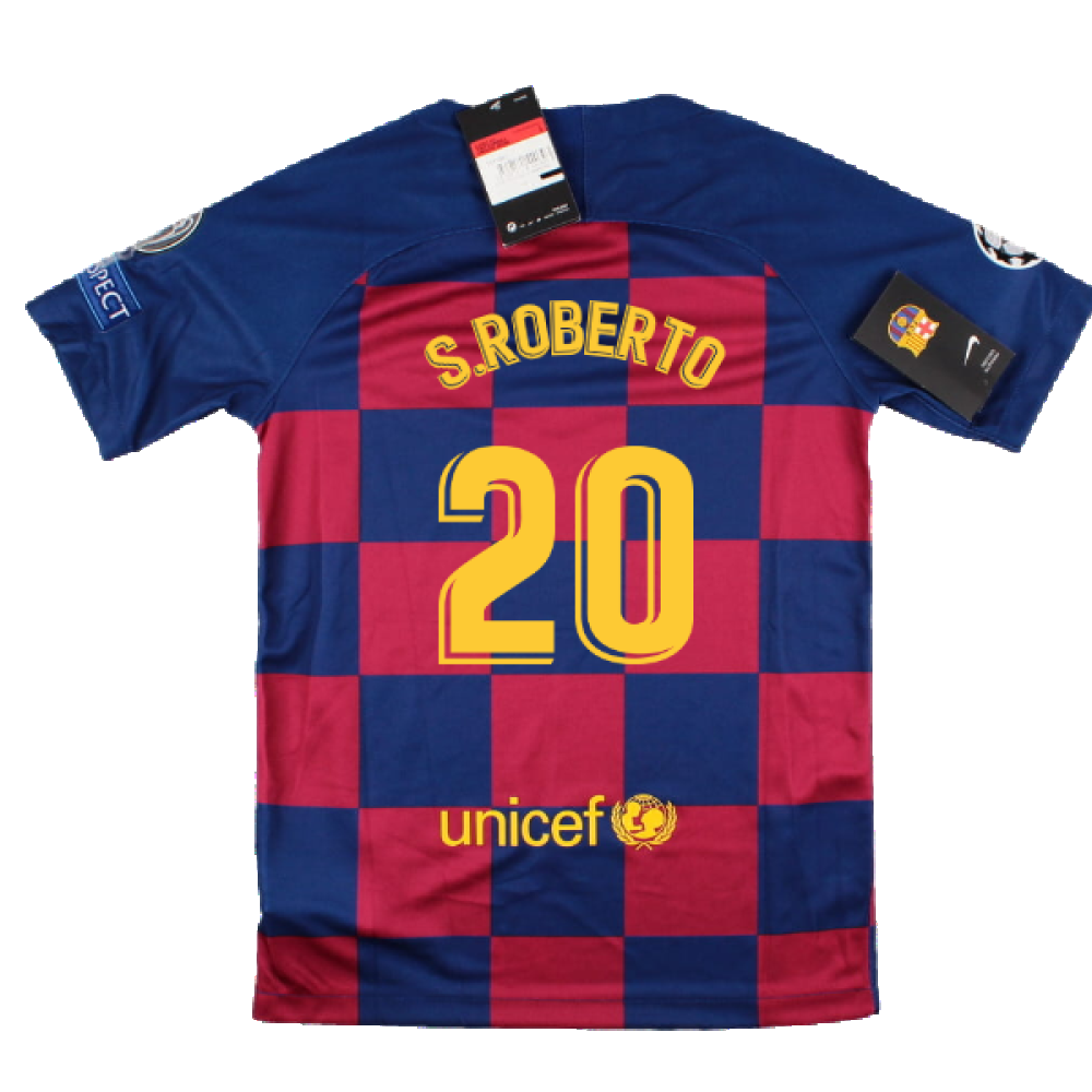 2019-2020 Barcelona CL Home Shirt (Kids) (O.DEMBELE 11)