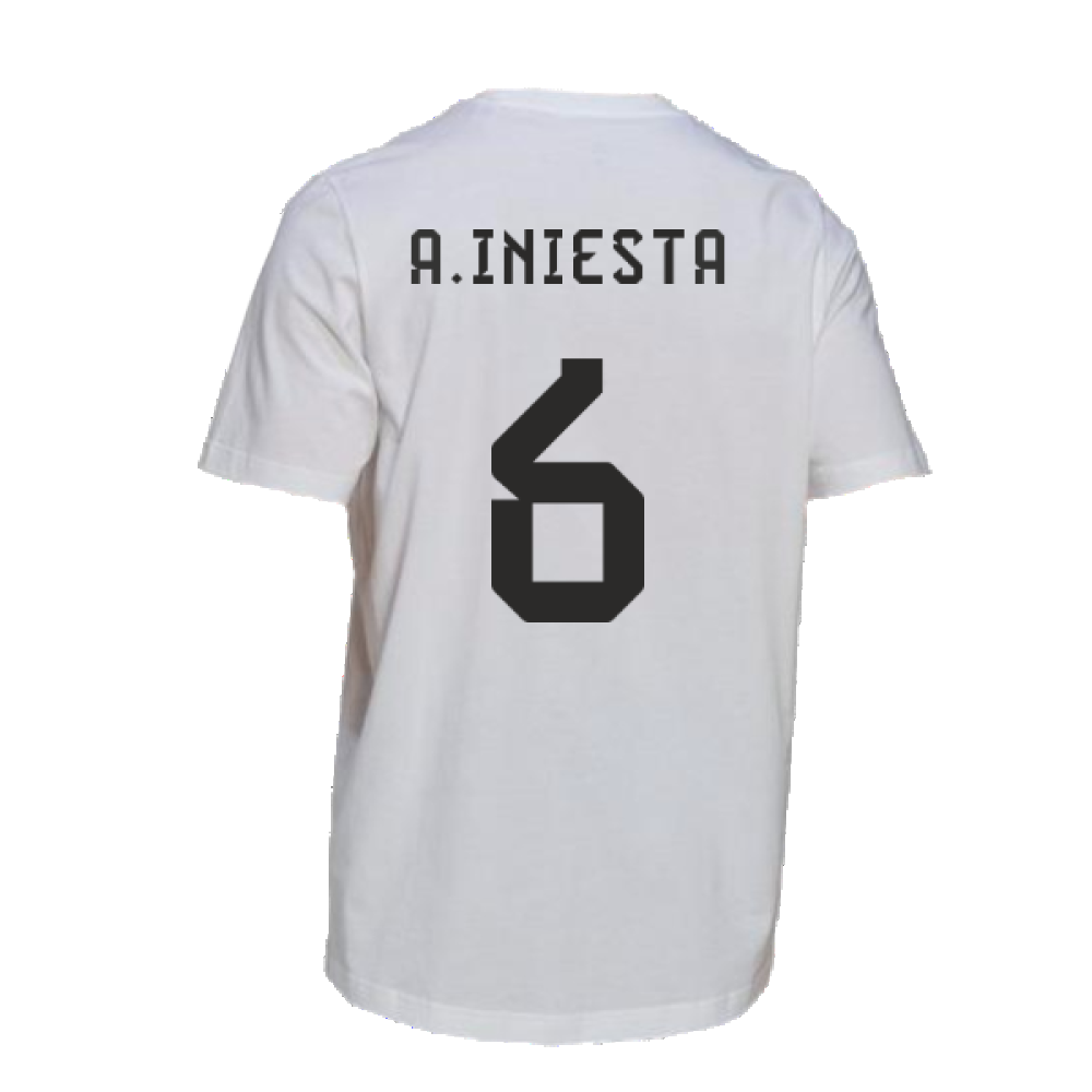 2022-2023 Spain DNA Graphic Tee (White) (A.Iniesta 6)