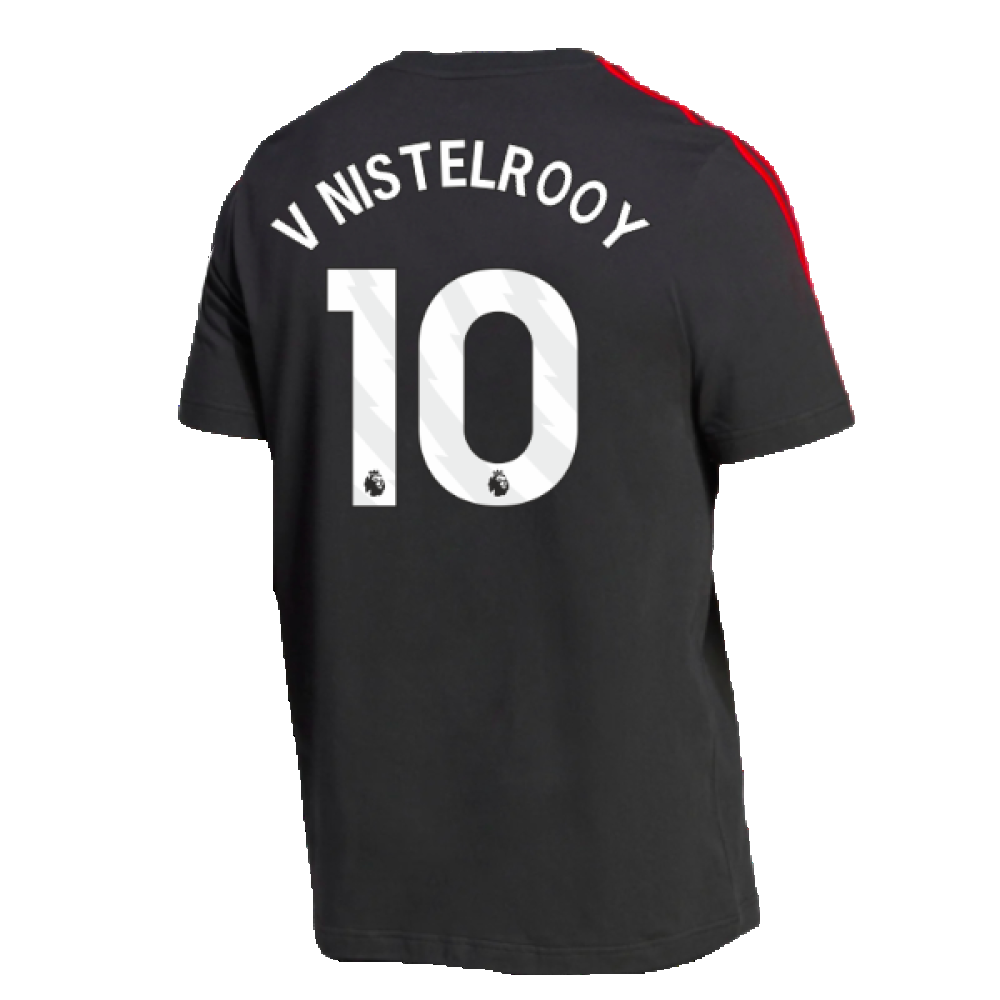 2023-2024 Man Utd DNA Tee (Black) (V Nistelrooy 10)