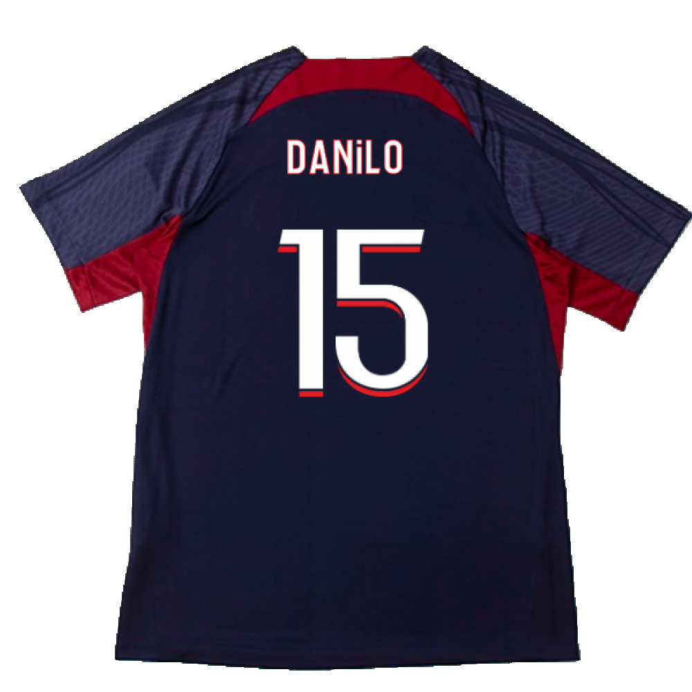 2023-2024 PSG Dri-Fit Strike Training Shirt (Navy) (Danilo 15)