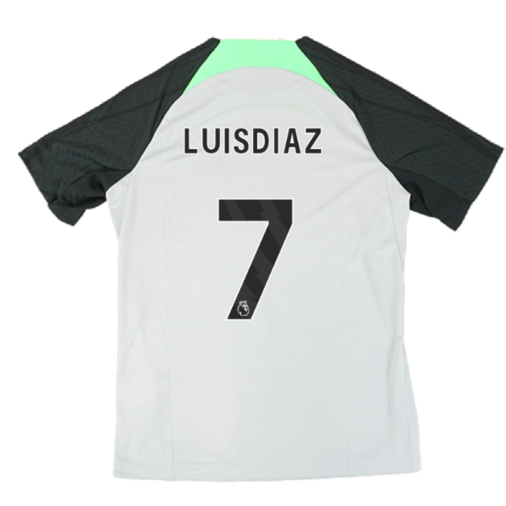 2023-2024 Liverpool Dri-Fit Strike Training Shirt (Grey) (Luis Diaz 7)