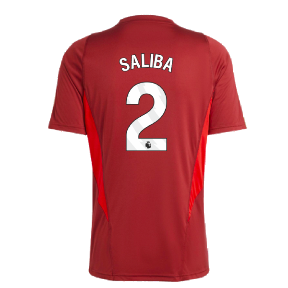 2023-2024 Arsenal Training Jersey (Red) (Saliba 2)