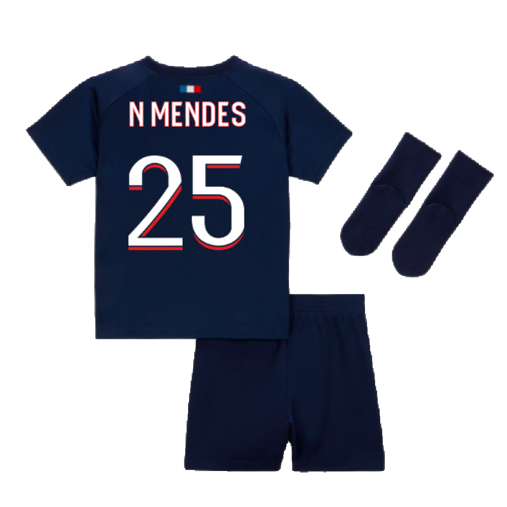 2023-2024 PSG Home Infants Baby Kit (N Mendes 25)