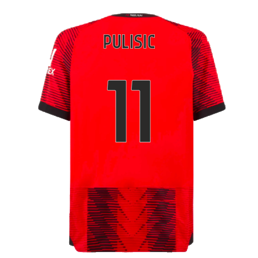 2023-2024 AC Milan Home Authentic Shirt (Pulisic 11)