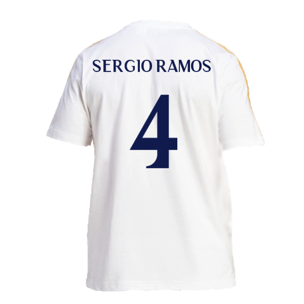 2023-2024 Real Madrid DNA Tee (White) (Sergio Ramos 4)