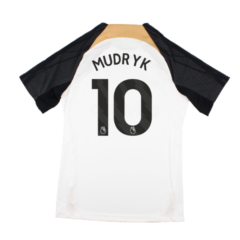 2023-2024 Chelsea Strike Training Shirt (White) (MUDRYK 10)