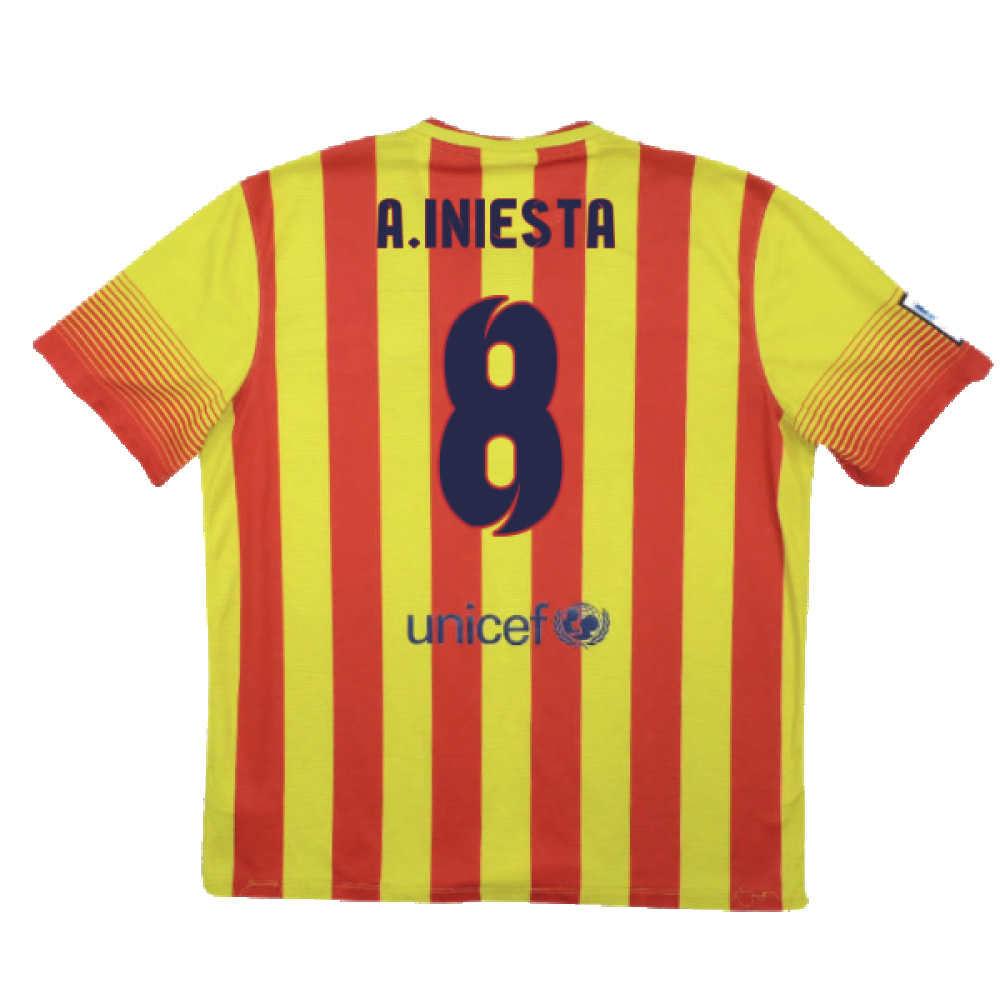 2013-2014 Barcelona Away Shirt (A.Iniesta 8)