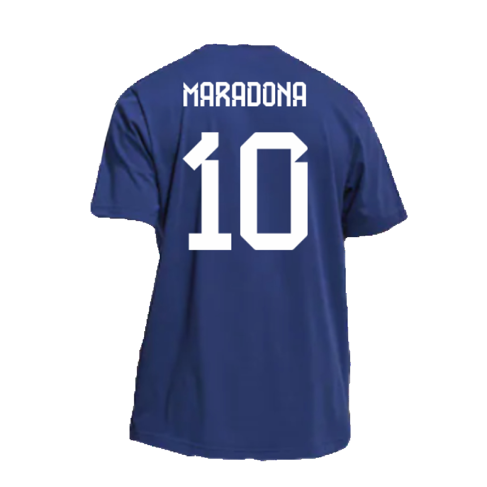 2022-2023 Argentina DNA Graphic Tee (Night Indigo) (MARADONA 10)