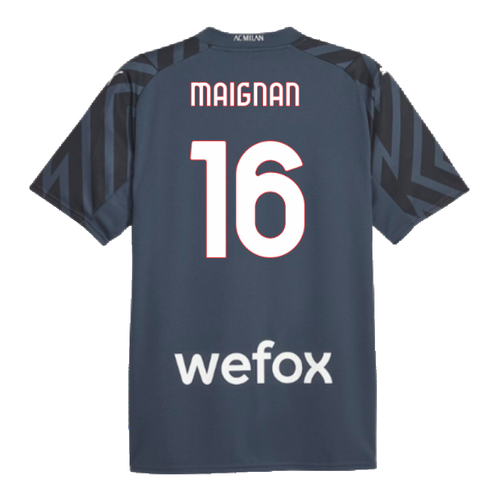 2023-2024 AC Milan Goalkeeper Home Shirt (Dark Night) (M. MAIGNAN 16)