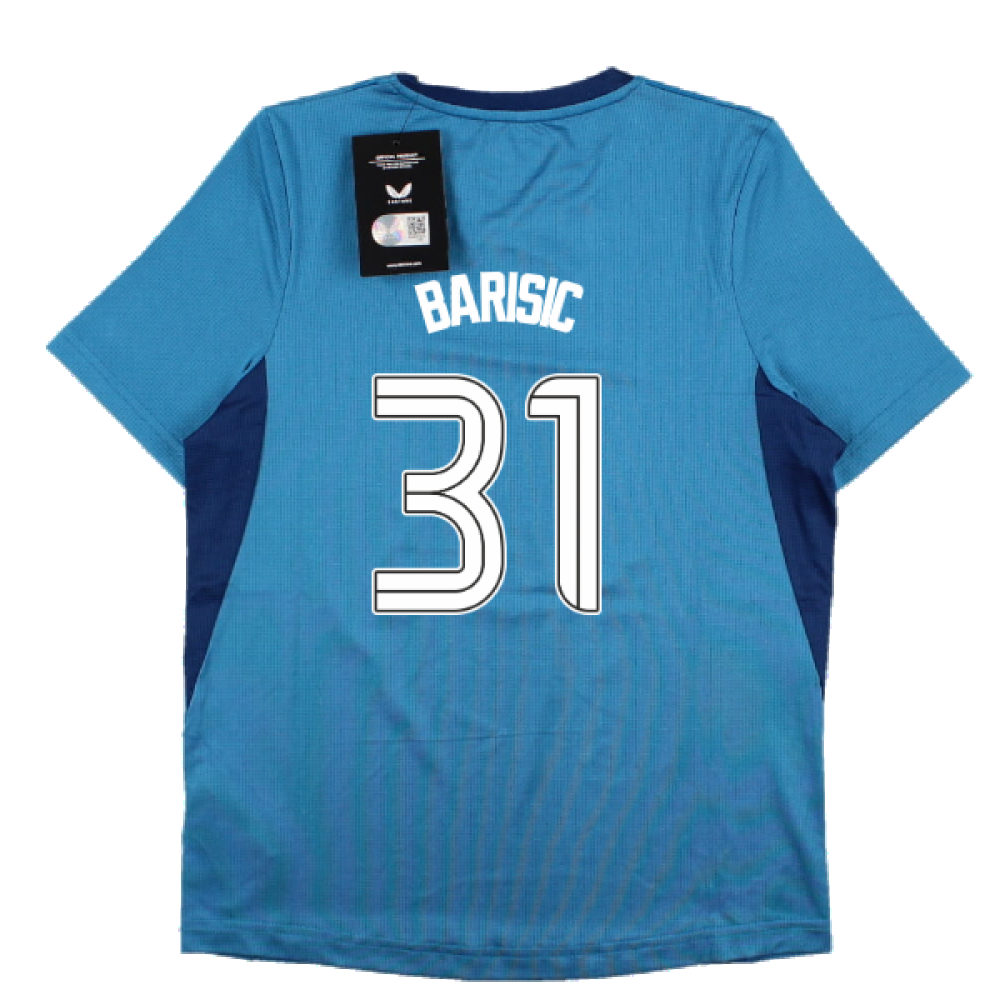 2023-2024 Rangers Players Training Tee (Deep Water) - Kids (Barisic 31)