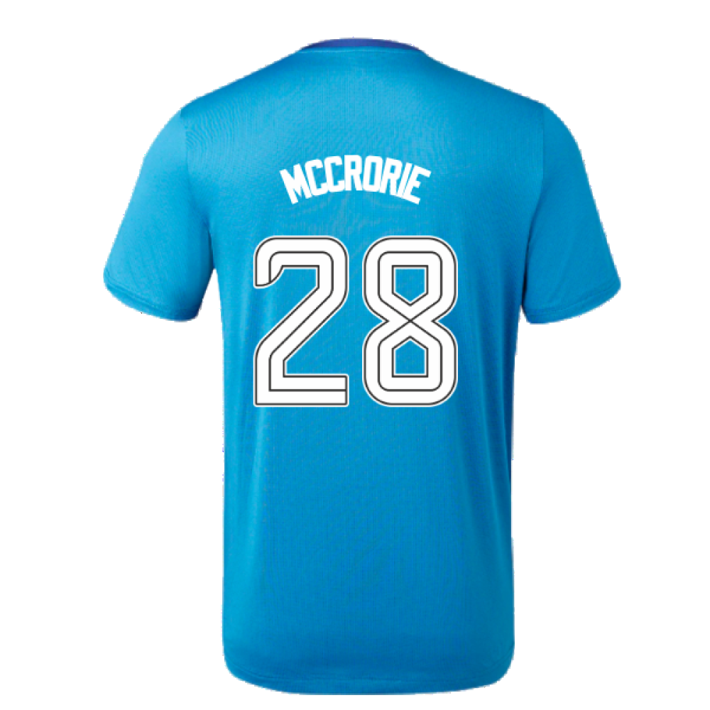 2023-2024 Rangers Players Training Tee (Deep Water) (McCrorie 28)