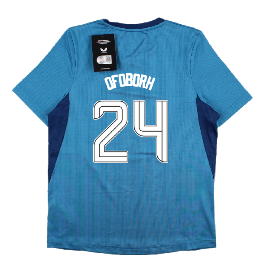 2023-2024 Rangers Players Training Tee (Deep Water) - Kids (Ofoborh 24)