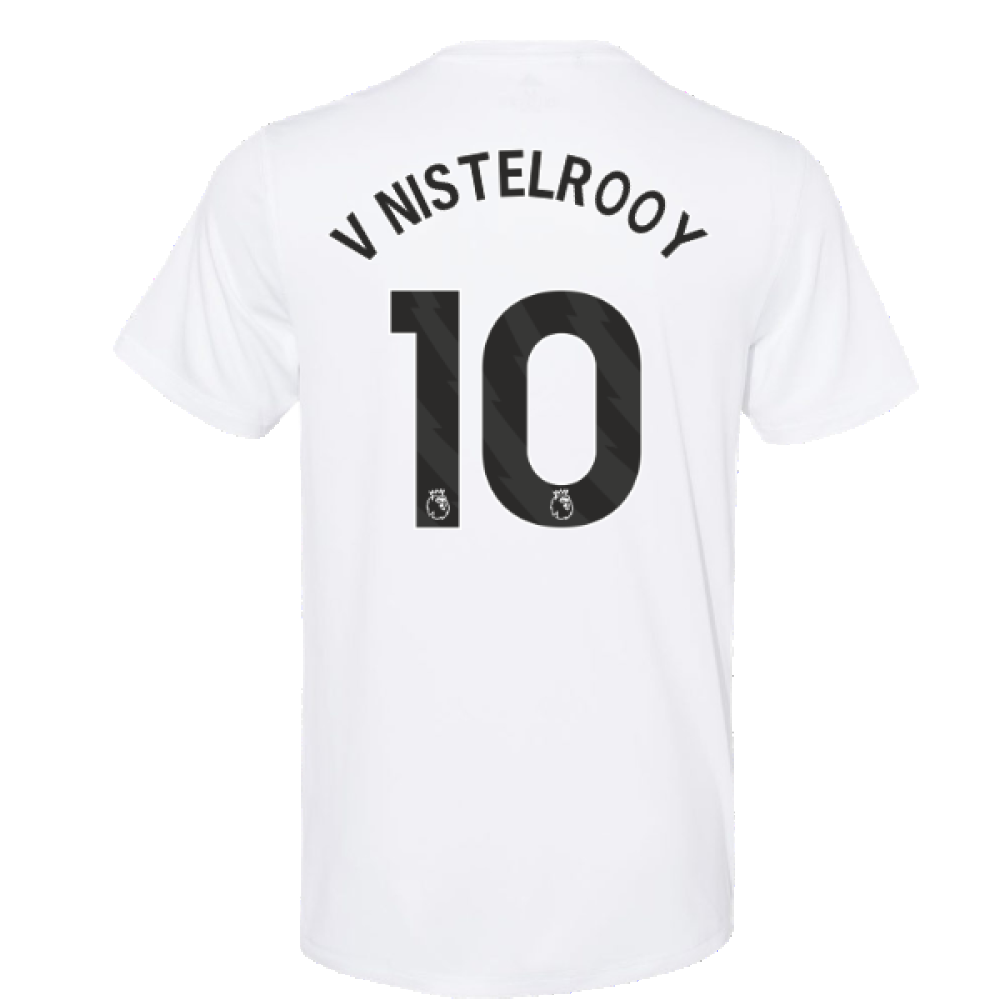 2023-2024 Man Utd Training Tee (White) (V Nistelrooy 10)