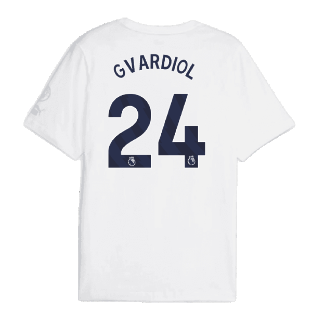 2023-2024 Man City FtblCore Graphic Tee (White) (Gvardiol 24)