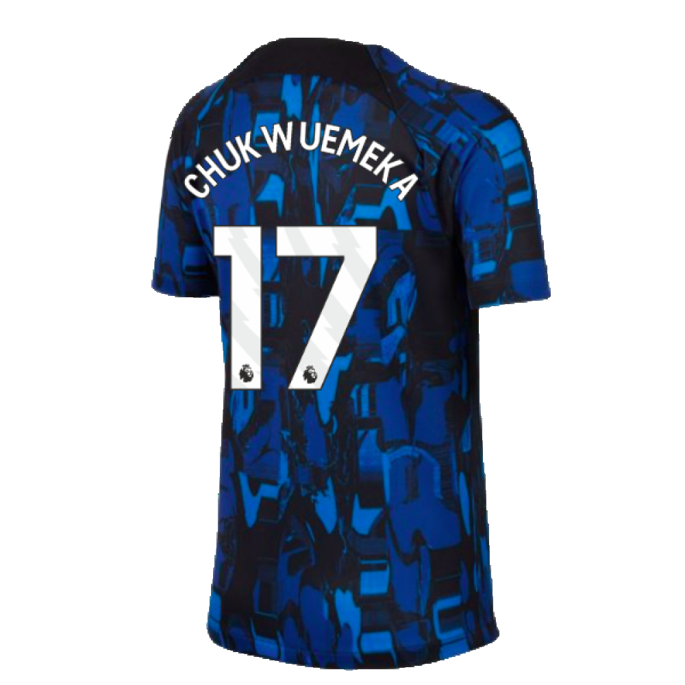 2023-2024 Chelsea Academy Pro Tee (Blue) - Kids (Chukwuemeka 17)