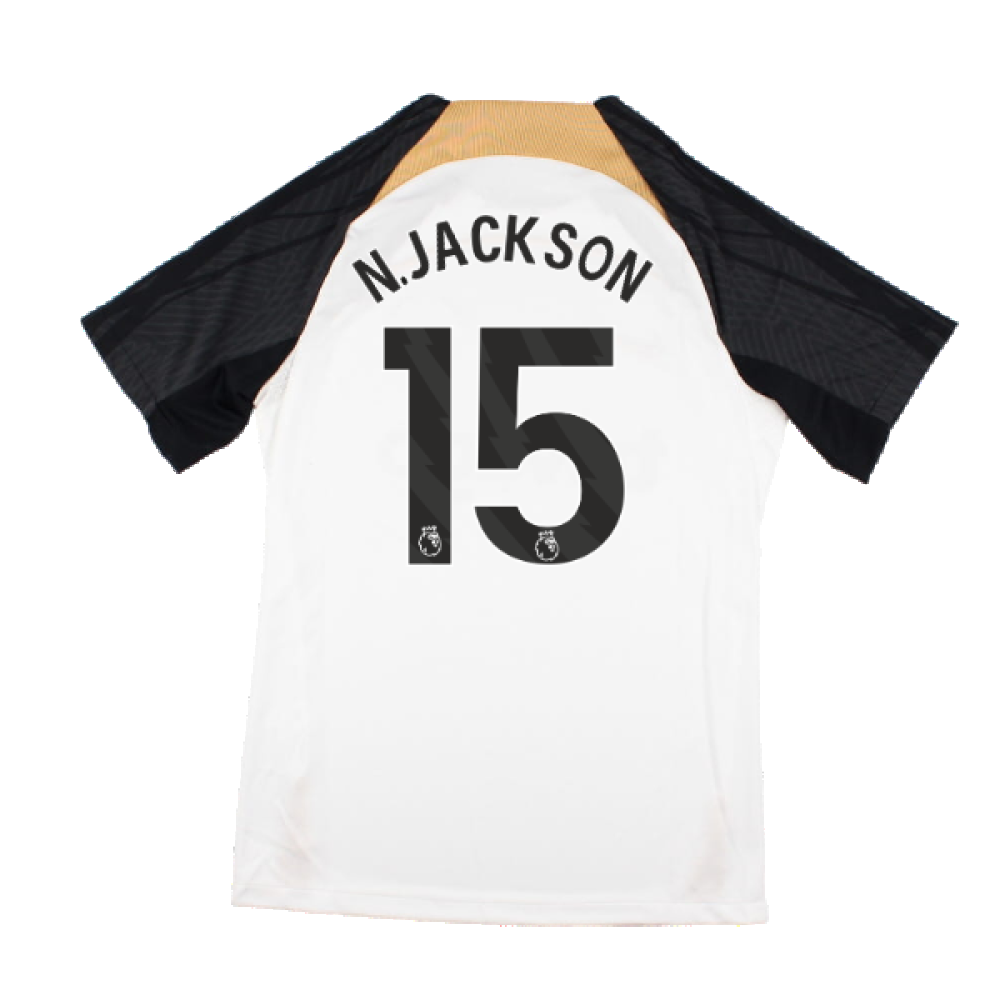 2023-2024 Chelsea Strike Training Shirt (White) (N.Jackson 15)