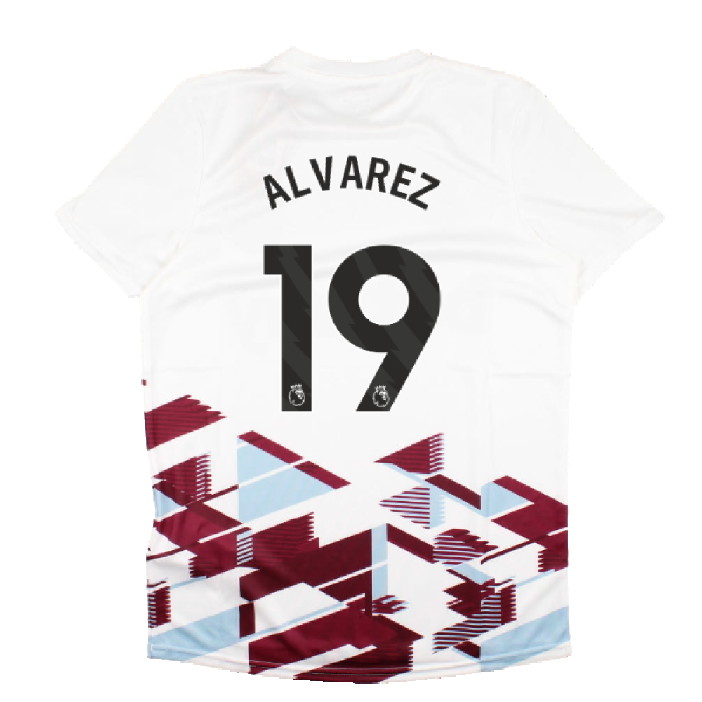 2023-2024 West Ham Warm Up Jersey (White) (ALVAREZ 19)