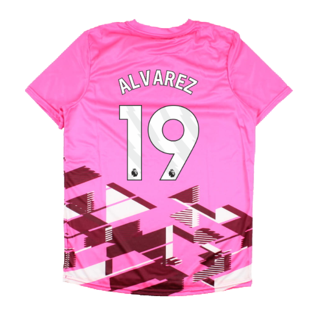 2023-2024 West Ham Warm Up Jersey (Pink) (ALVAREZ 19)