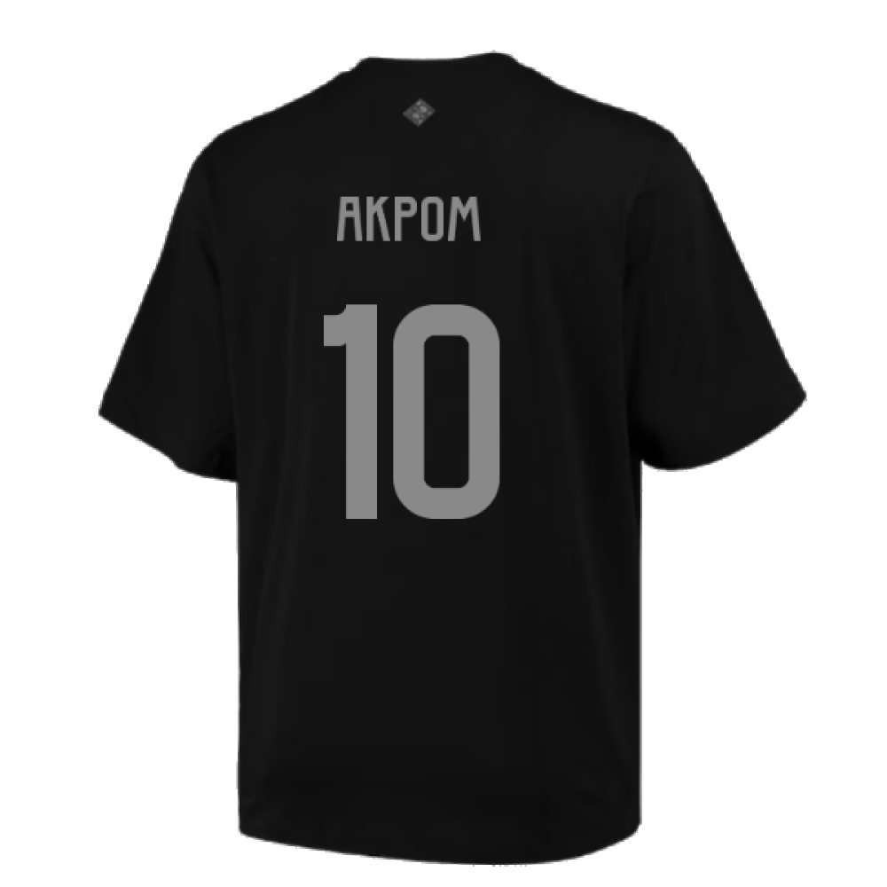 2023-2024 Ajax Lifestyler Oversized Tee (Black) (Akpom 10)