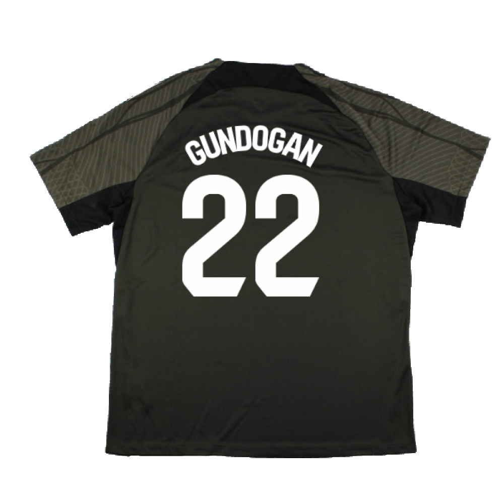 2023-2024 Barcelona Strike Dri-Fit Training Shirt (Sequoia) (Gundogan 22)