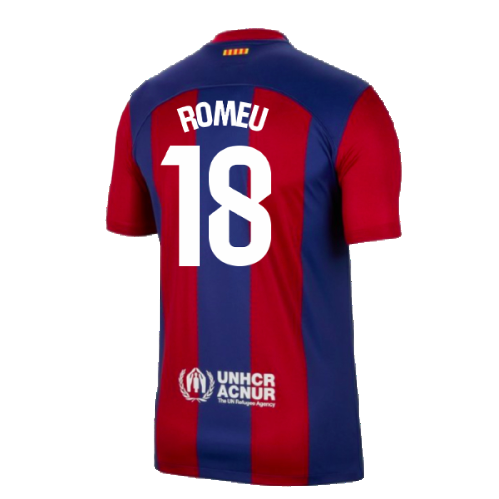 2023-2024 Barcelona Home Shirt (Romeu 18)