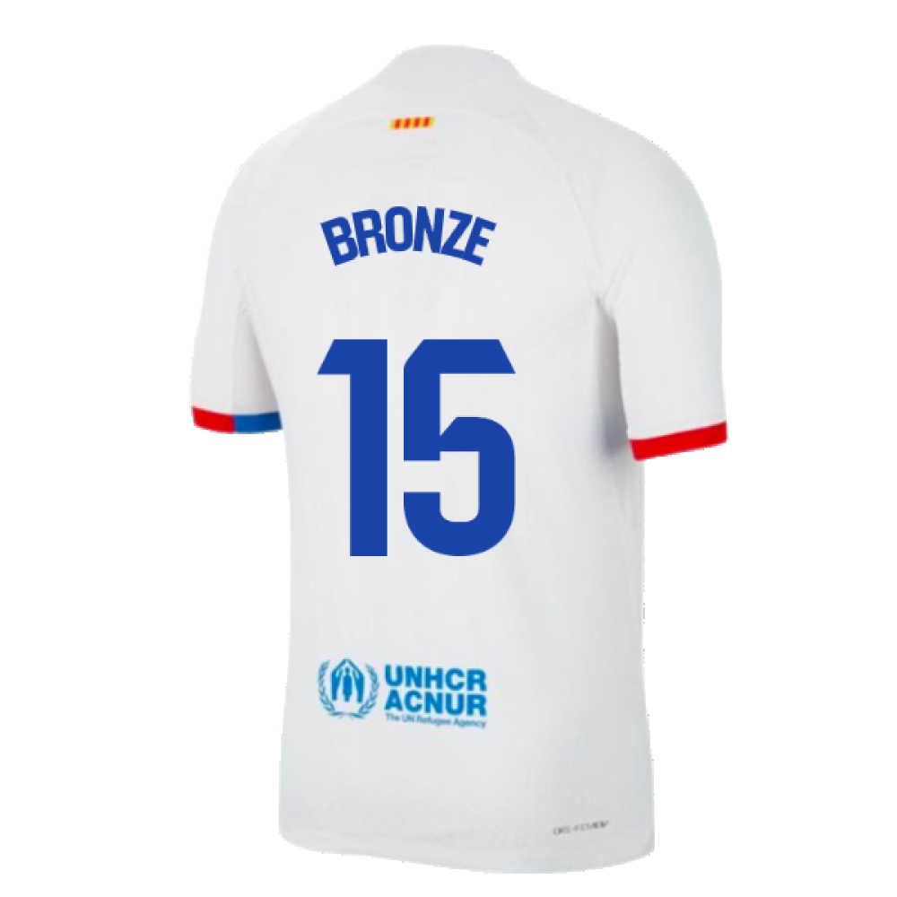 2023-2024 Barcelona Away Authentic Away Shirt (Bronze 15)