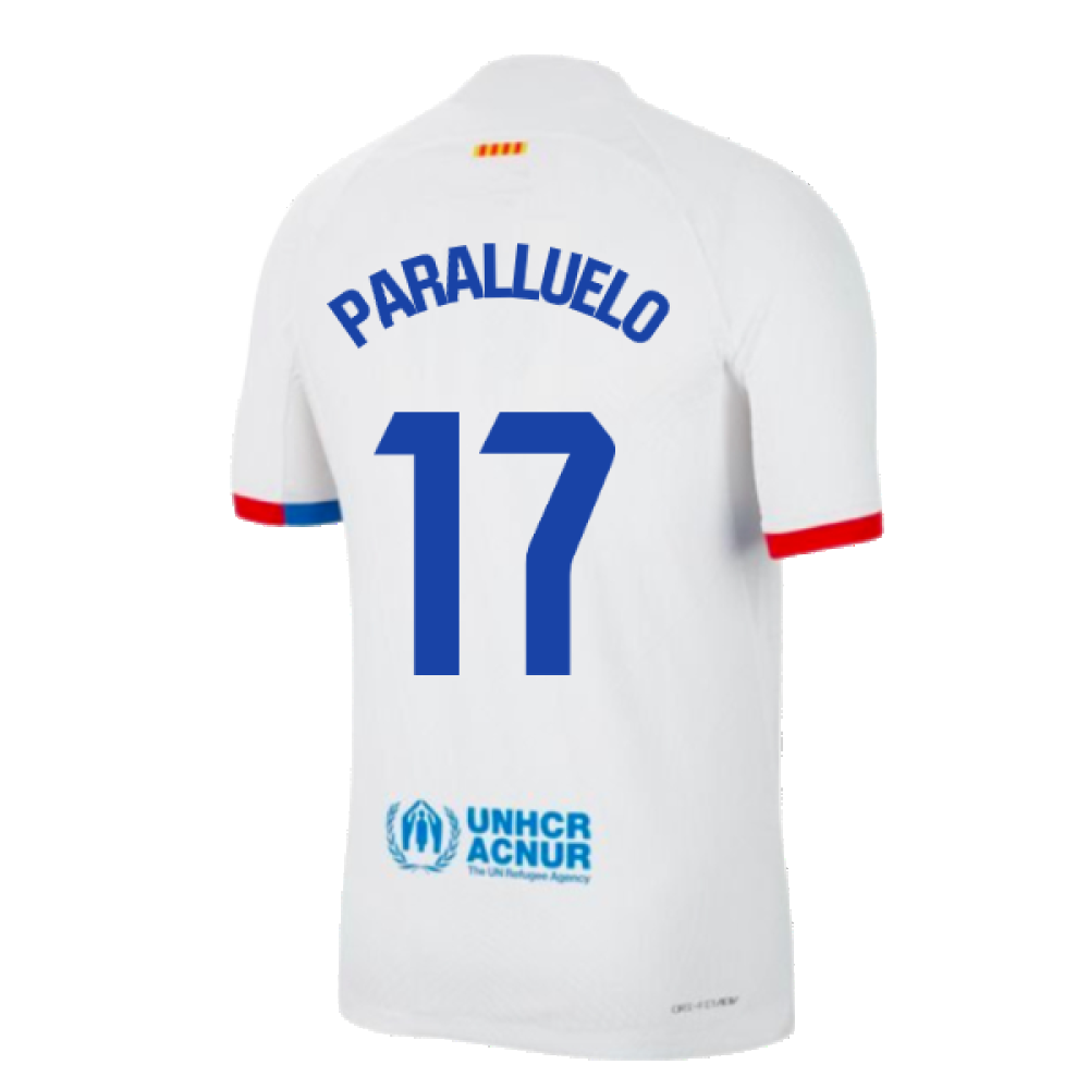 2023-2024 Barcelona Away Authentic Away Shirt (Paralluelo 17)