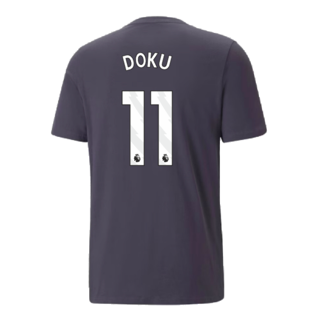 2023-2024 Man City FtblCore AOP Tee (Dark Navy) (Doku 11)