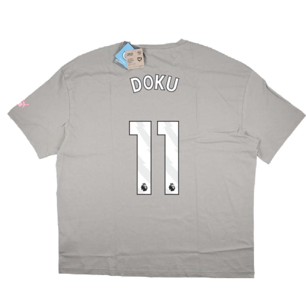 2023-2024 Man City FtblCulture Tee (Smokey Grey) (Doku 11)