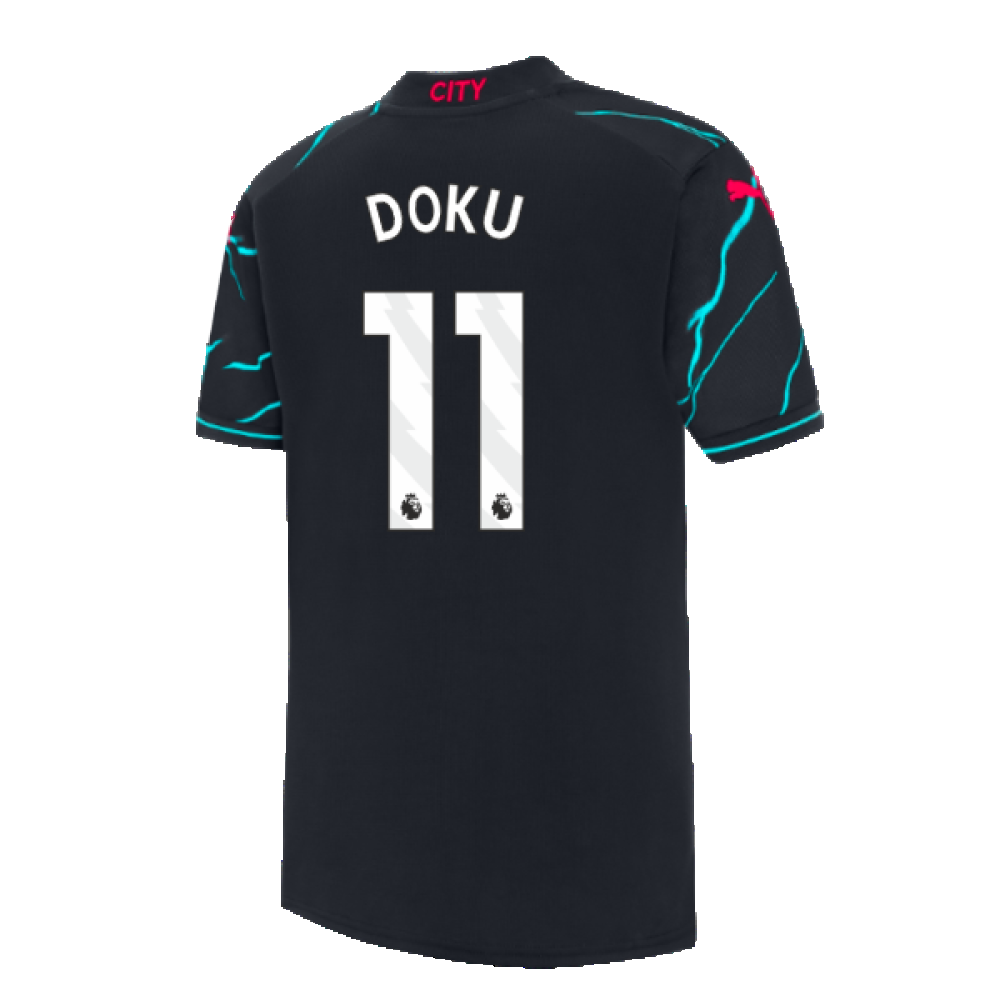 2023-2024 Man City Third Shirt (Kids) (Doku 11)