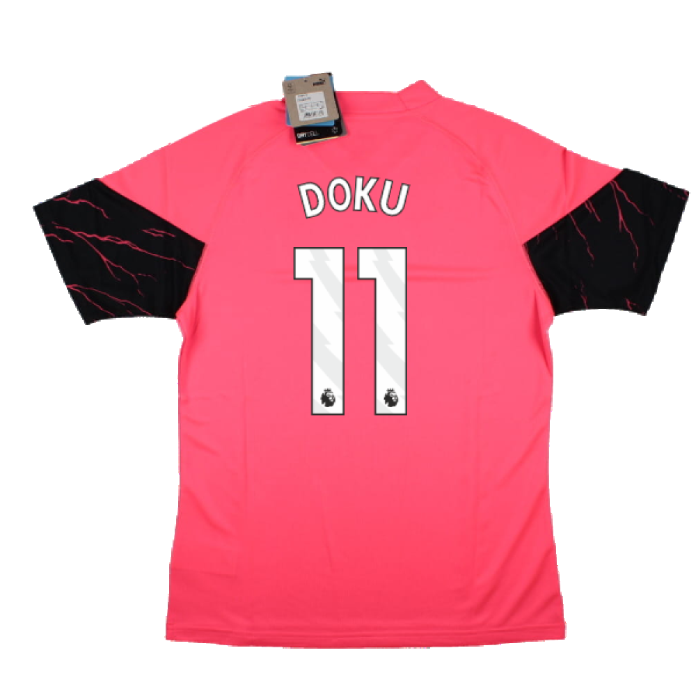 2023-2024 Man City Training Jersey (Sunset Glow) (Doku 11)