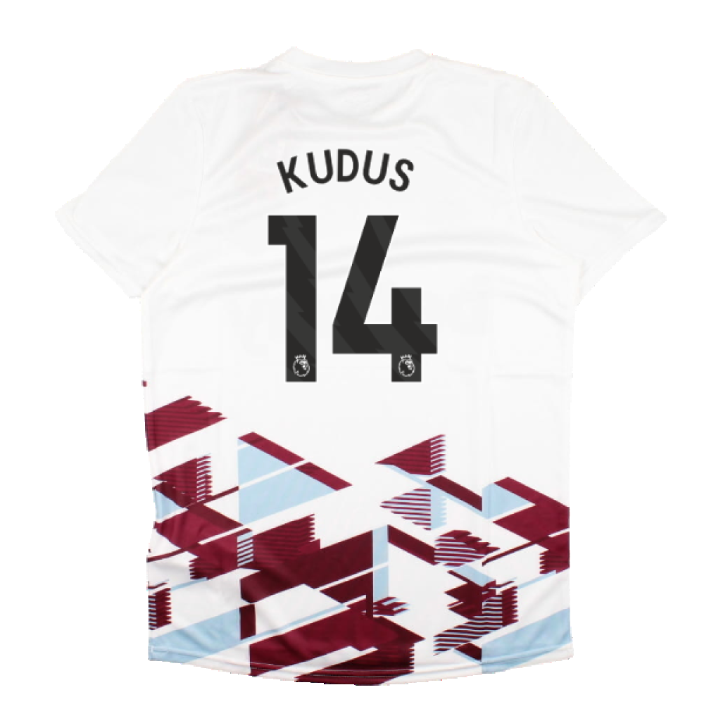 2023-2024 West Ham Warm Up Jersey (White) (Kudus 14)